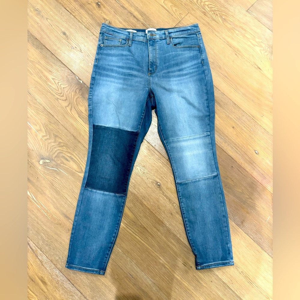 Universal Thread High Rise Skinny Patch Jeans